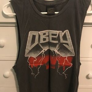 Gray Obey Tank Top